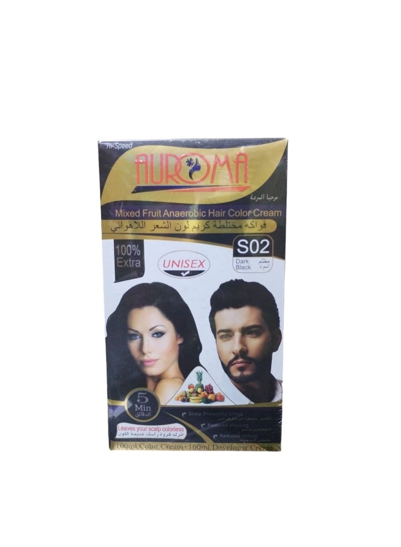 أوروما كريم تلوين الشعر ( لون أسود طبيعي )من اوروما - كريم تفاحة لاهوائي S02 - Image 1