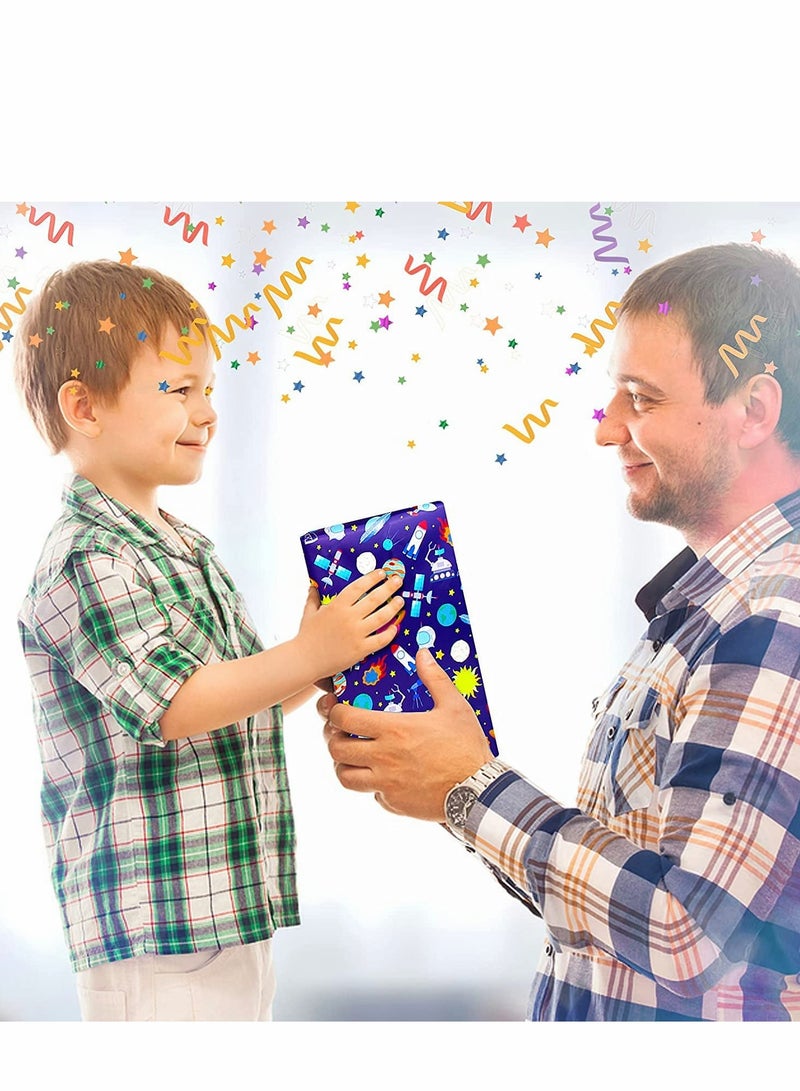 KASTWAVE Birthday Wrapping Paper, Happy Recycled Gift, Wrap Set, Bridal Baby Shower, Weddings, Graduations, Women, Men, Boy, Girl, All Occasion - Image 5