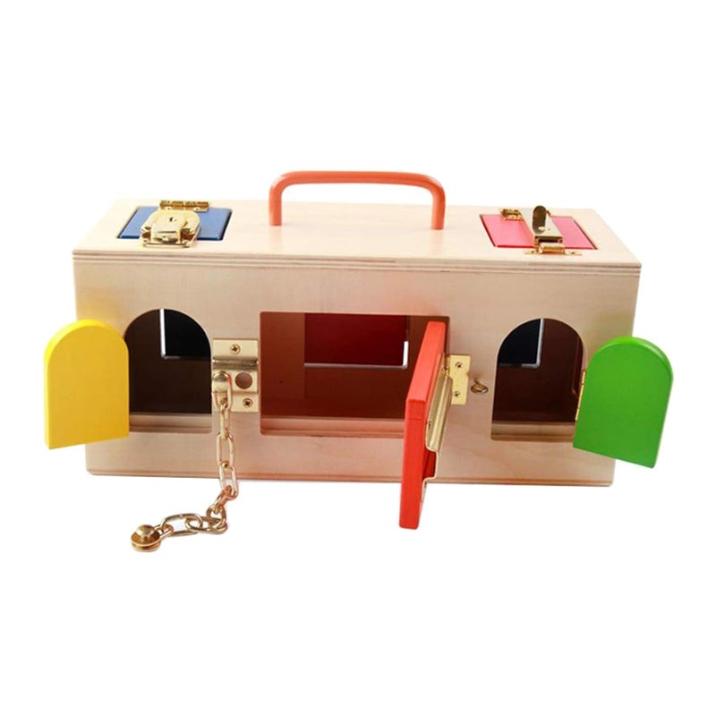 klarako Montessori Colorful Lock Box Preschool Kids Baby Life Practical Memory Game - Image 1