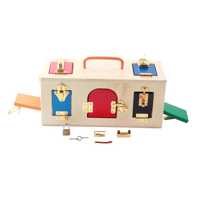 klarako Montessori Colorful Lock Box Preschool Kids Baby Life Practical Memory Game - Image 3