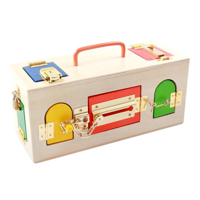 klarako Montessori Colorful Lock Box Preschool Kids Baby Life Practical Memory Game - Image 4