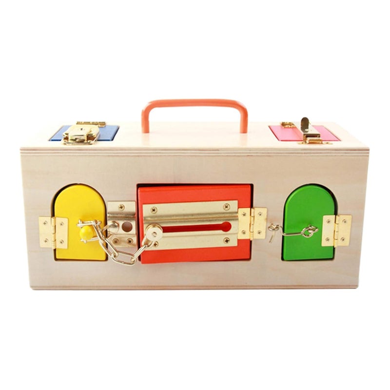 klarako Montessori Colorful Lock Box Preschool Kids Baby Life Practical Memory Game - Image 2
