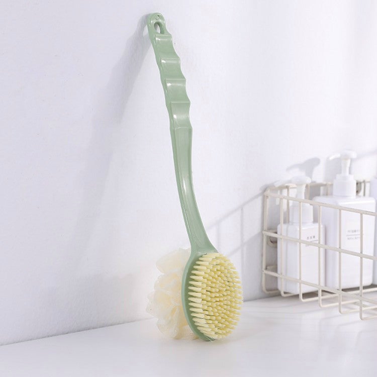 Double-Sided Soft Bristle Bath Brush with Long Handle for Body Exfoliation and Massage - Image 1