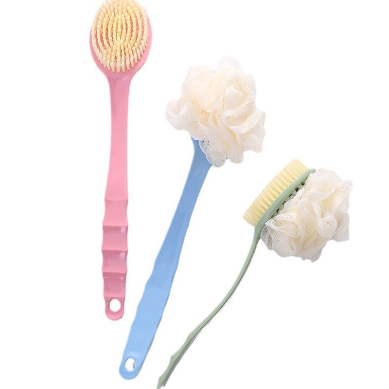 Double-Sided Soft Bristle Bath Brush with Long Handle for Body Exfoliation and Massage - Image 5