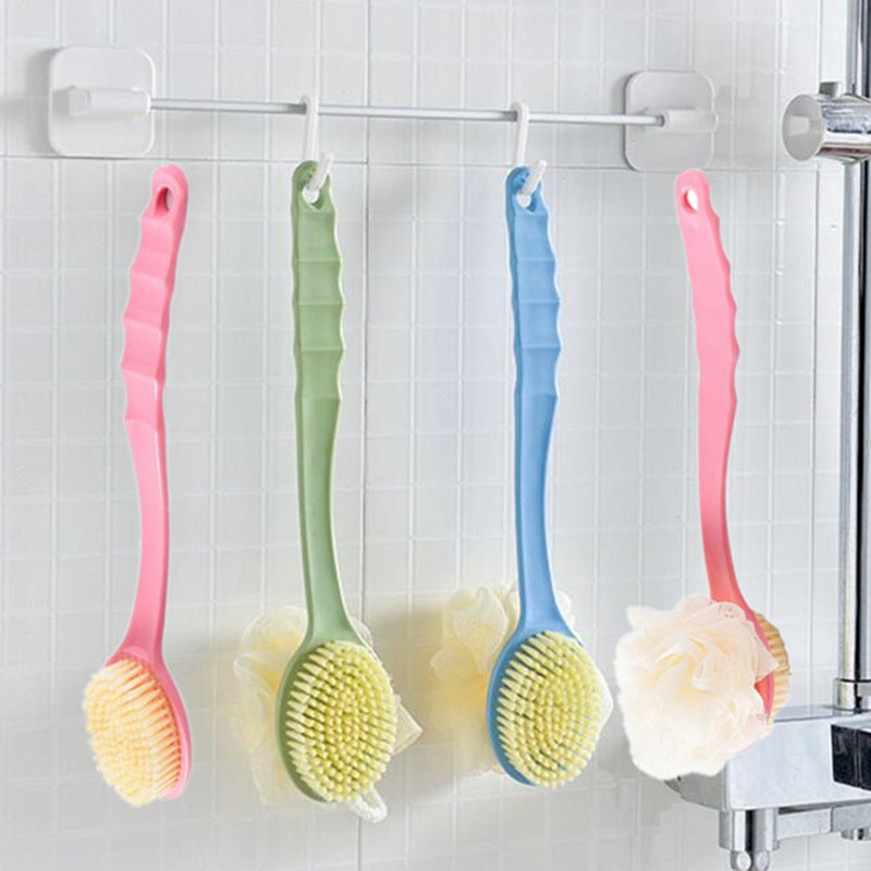 Double-Sided Soft Bristle Bath Brush with Long Handle for Body Exfoliation and Massage - Image 3
