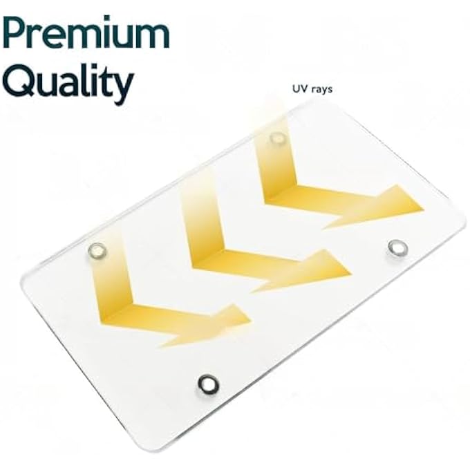 rayihni 2 Pcs Clear Unbreakable License Plate Shields License Plate Clear Durable Flat Thick Shields - Image 4