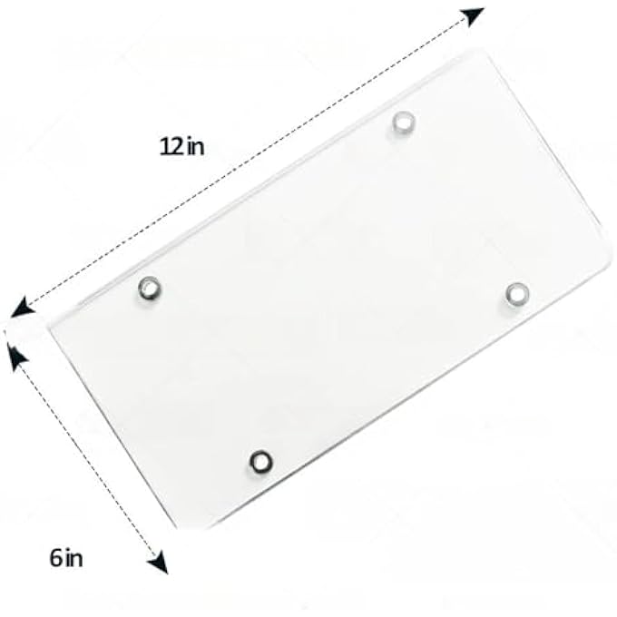 rayihni 2 Pcs Clear Unbreakable License Plate Shields License Plate Clear Durable Flat Thick Shields - Image 3