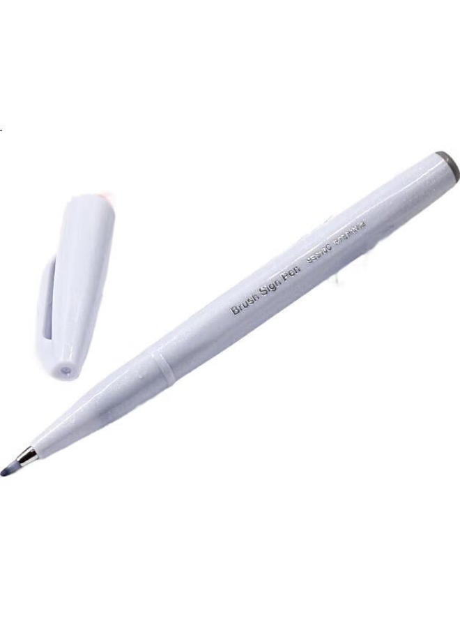 Pentel Colorful Soft-Tip Gel Pen, Elastic Tip Water-Based Pen Touch For Journaling, Letters, And Greeting Cards, Ses15C Moon White - Image 2