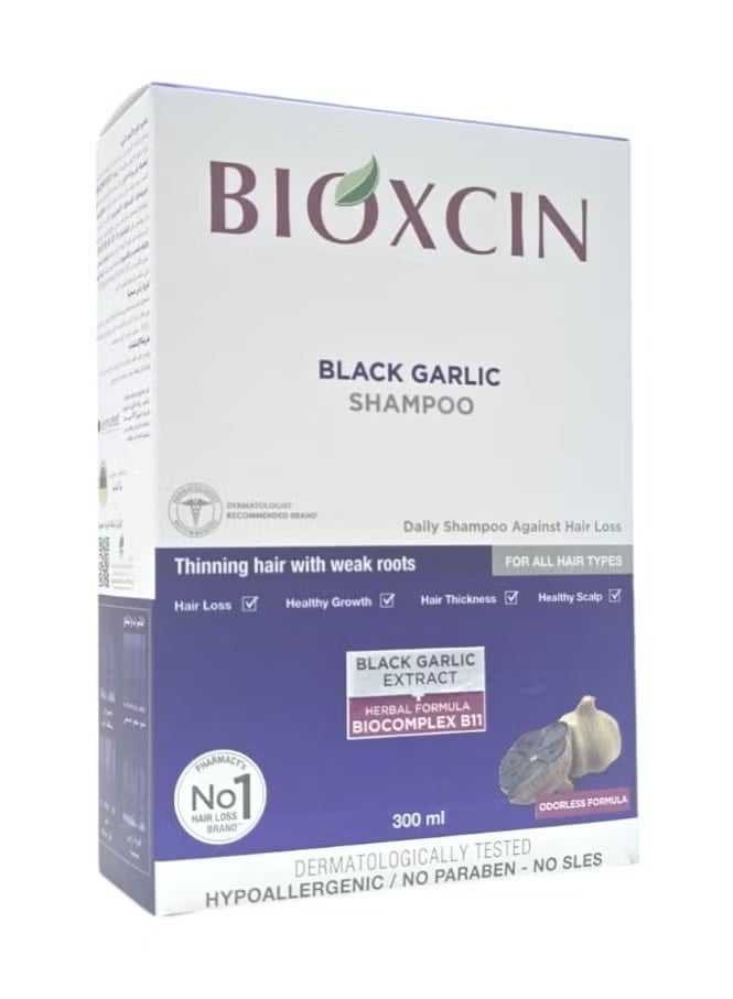 شامبو الثوم الأسود 300 مل لجميع أنواع الشعر