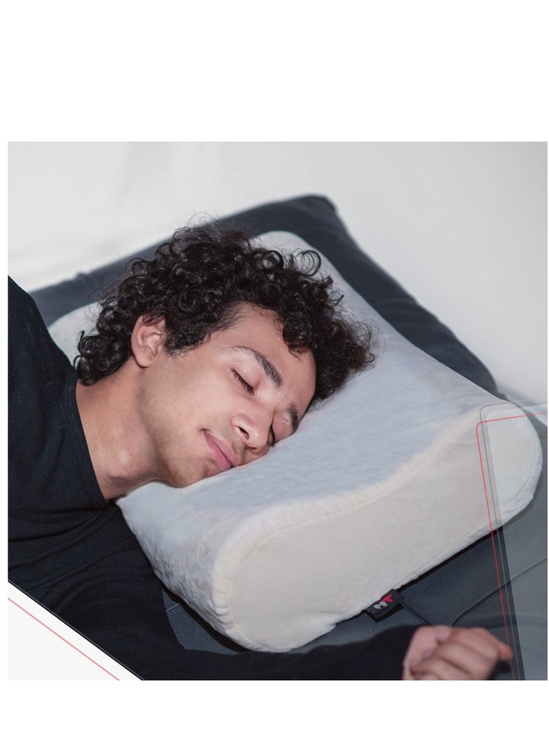 اتش تي مخده طبيه مريحه جدا لجميع وضعيات النوم , مخده ميموري فوم لعلاج آلم الرقبه واستقامة العمود الفقري والحصول على وضعيه نوم صحيحه ومريحه - Image 3