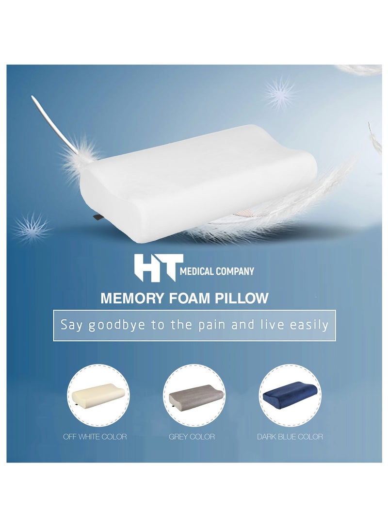 اتش تي مخده طبيه مريحه جدا لجميع وضعيات النوم , مخده ميموري فوم لعلاج آلم الرقبه واستقامة العمود الفقري والحصول على وضعيه نوم صحيحه ومريحه - Image 4