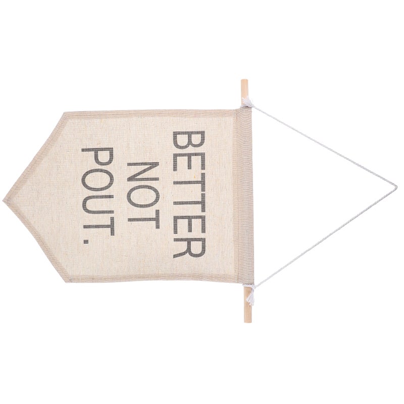 2pcs BETTER NOT Wall Banner Wall Hanging Flag Home Office Wall Hanging Pennant Decor - Image 5