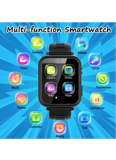 Generic Kids Smart Watch, Smart Game Watch with 24 Games, HD Touch Screen, Video, Camera, Music Player, Pedometer, Flashlight, Alarm Clock,  Kids Watches for 5-12 Year Olds Boy/Girl (Black)  - Image 2