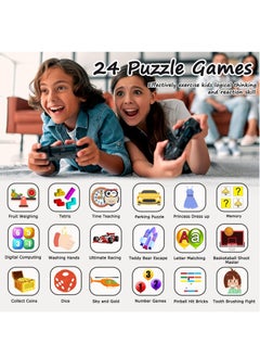 Generic Kids Smart Watch, Smart Game Watch with 24 Games, HD Touch Screen, Video, Camera, Music Player, Pedometer, Flashlight, Alarm Clock,  Kids Watches for 5-12 Year Olds Boy/Girl (Black)  - Image 3