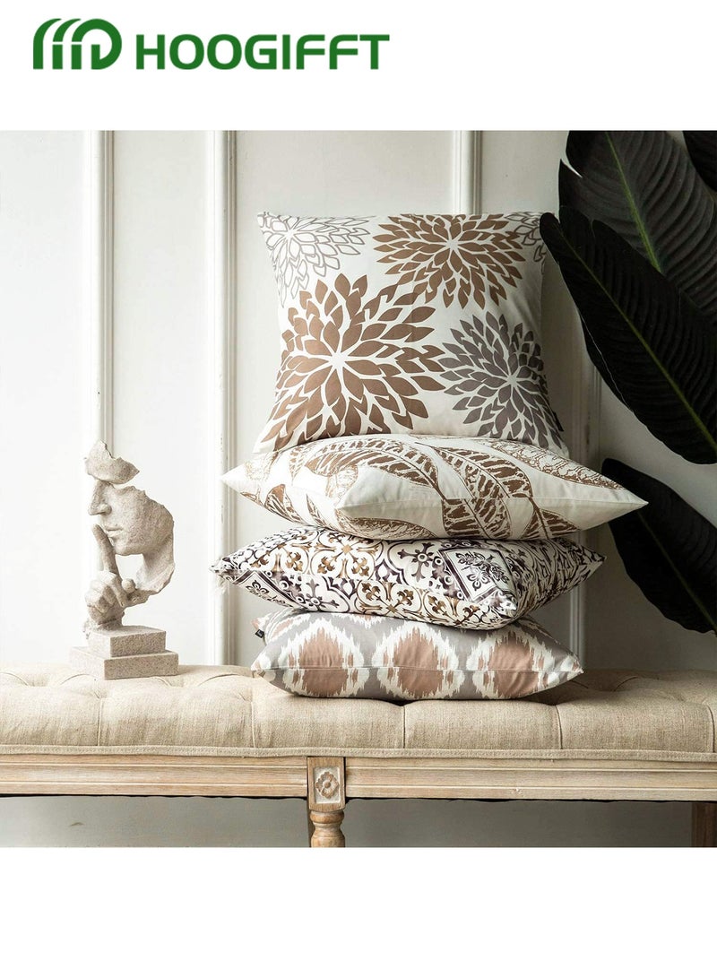HOOGIFFT Pillow Covers Set of 4, Throw Pillow Cover, Modern style Cushion Covers 45cm x 45cm,For Living Room Sofa Couch Bed Pillowcases 18x18 inches（Double sided pattern） - Image 5