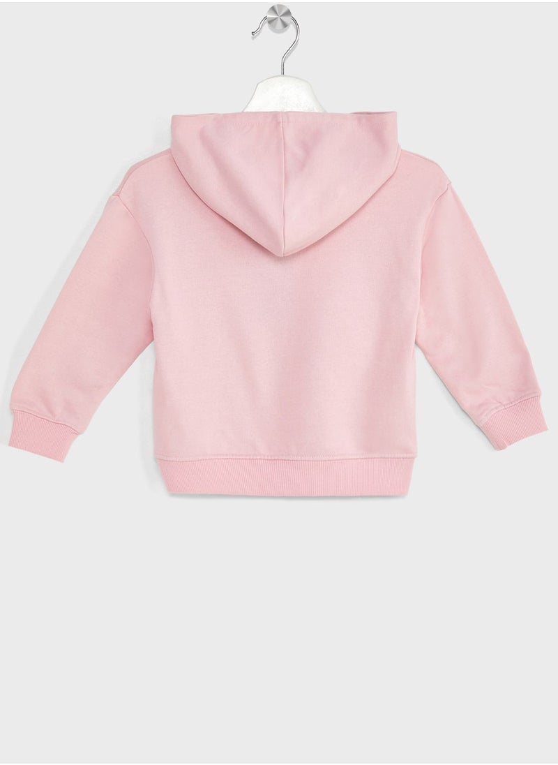 Ripples - Girls Slogan Printing Hoodie And Jogger Set - Image 1