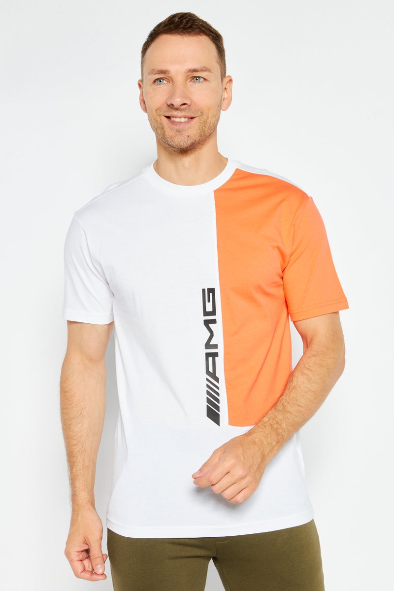 Puma x Mercedes AMG Men Sportswear Fit Short Sleeves Training T-Shirt, White - Image 1