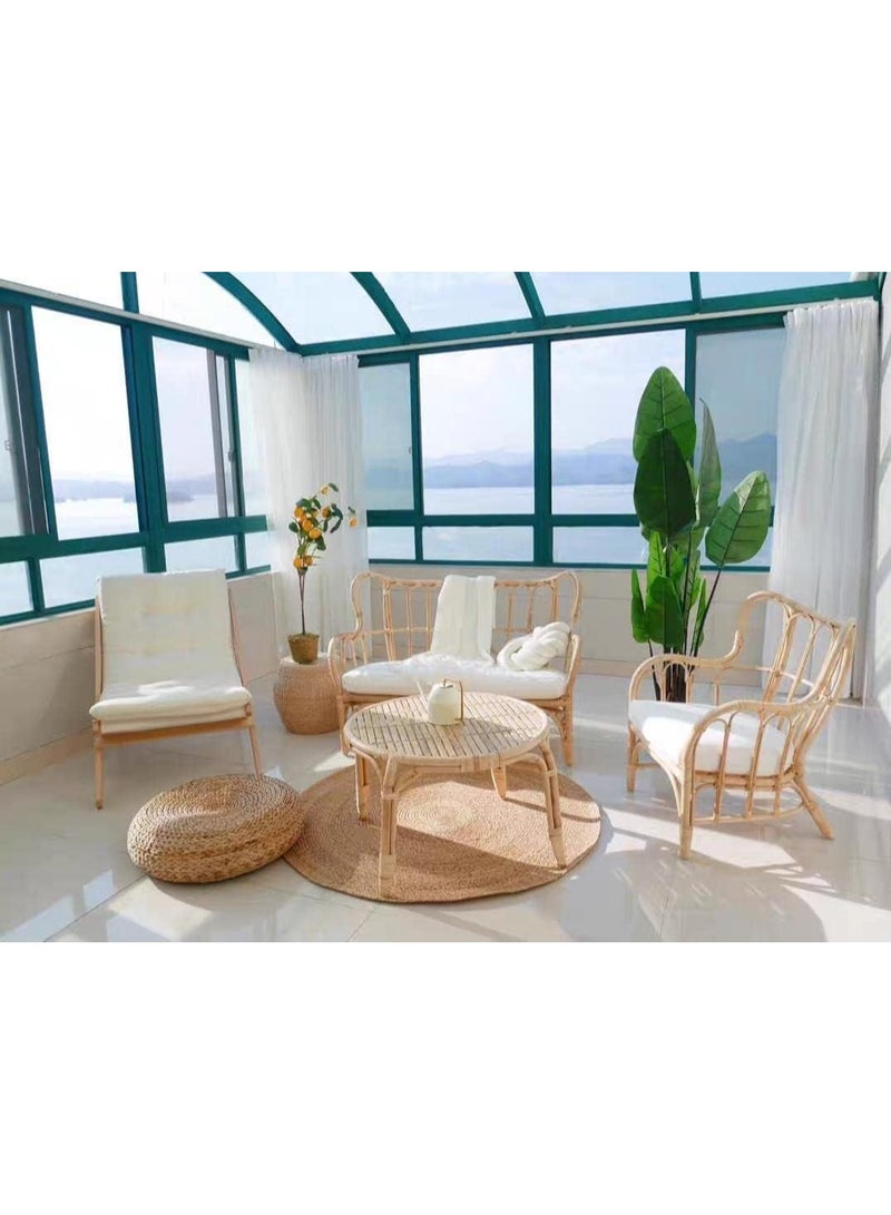 LINGWEI Round Rug Natural Jute Round Handmade Reversible Carpet Area Rug Door Mat Hand Braided Rug Carpet Mat Farmhouse Rugs - Image 5