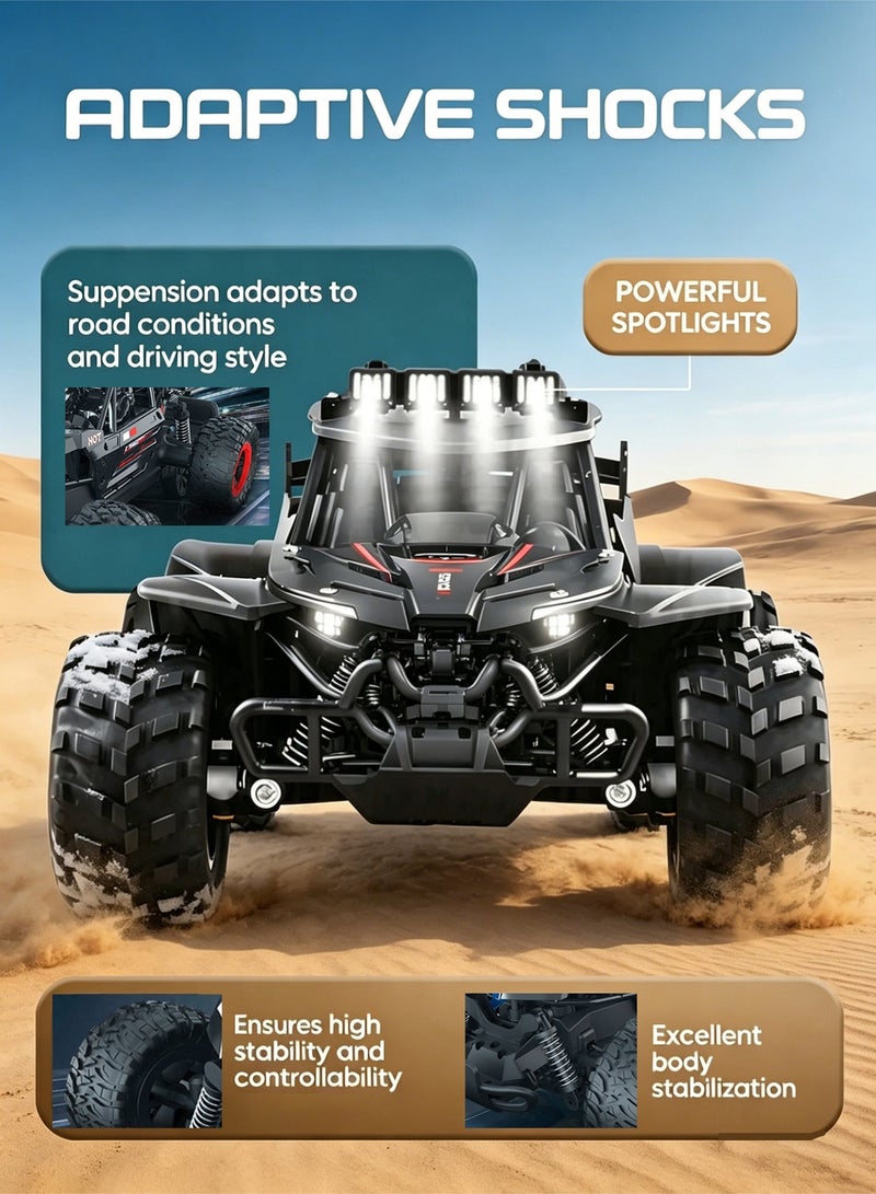 RC Cars Remote Control Car 1:14 Off Road Monster Truck 2WD Off-Road Climbing Vehicle LED Headlight Rock Crawler,2.4Ghz All Terrain Hobby Truck,Boy Adult Gifts - Image 4