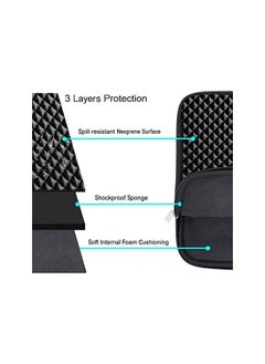 Mosiso Laptop Sleeve Compatible with MacBook Pro 16 inch 2021 2022 M1 Pro/Max A2485/2019-2020 A2141/Pro Retina 15 A1398, 15-15.6 inch Computer, Diamond Foam Neoprene Bag with Small Case, Black  - Image 3