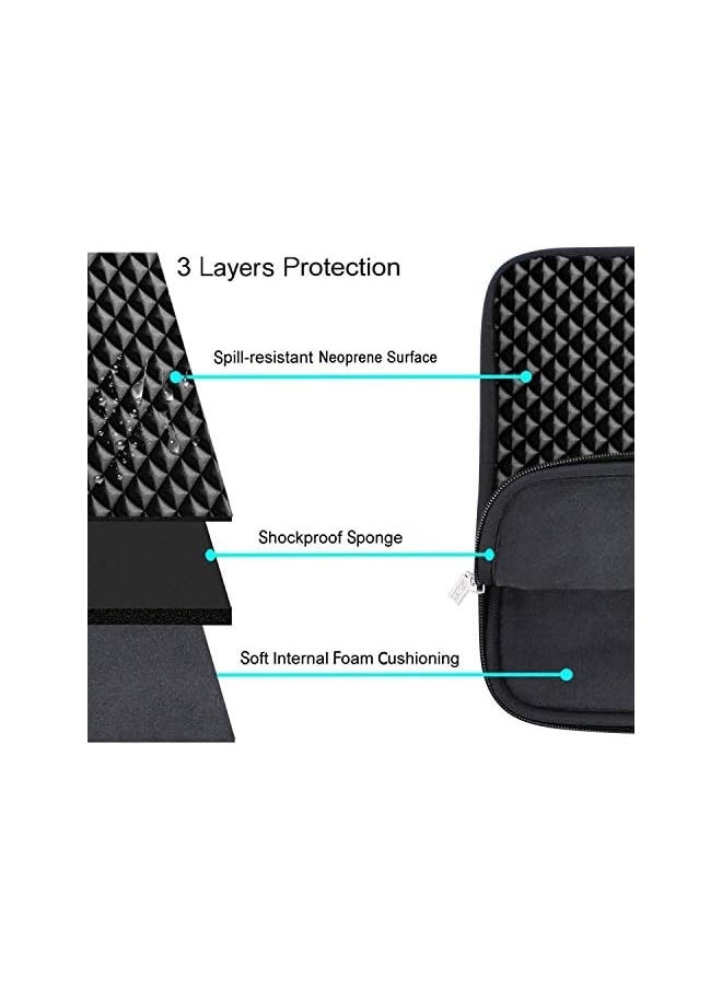 Mosiso - Laptop Sleeve Compatible with MacBook Pro 16 inch 2021 2022 M1 Pro/Max A2485/2019-2020 A2141/Pro Retina 15 A1398, 15-15.6 inch Computer, Diamond Foam Neoprene Bag with Small Case, Black - Image 1