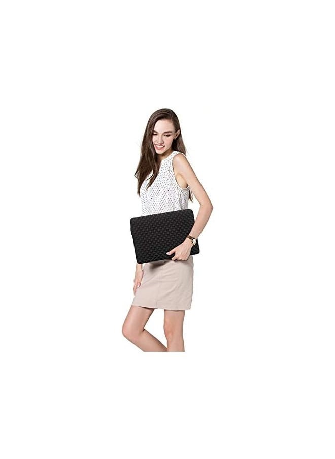 Mosiso - Laptop Sleeve Compatible with MacBook Pro 16 inch 2021 2022 M1 Pro/Max A2485/2019-2020 A2141/Pro Retina 15 A1398, 15-15.6 inch Computer, Diamond Foam Neoprene Bag with Small Case, Black - Image 1