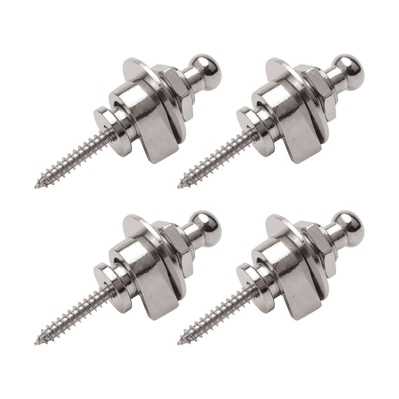 Swhmc Guitar Strap Lock Round Head Bass Security Straplocks Strap Retainer, Schaller Style, Guitar Replacements (Pack of 4) - Image 1