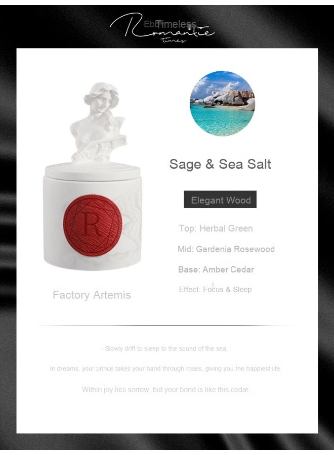 Anna Herbal Wooden Aroma Candle - Home Decor Statue - Image 1