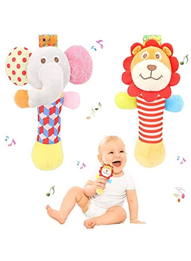 مجموعة جوارب ناعمة محشوة بالقطن للأطفال الرضع، هدية عيد ميلاد للأطفال حديثي الولادة من الأولاد والبنات والأطفال الصغار (قطعتان) - Image 1