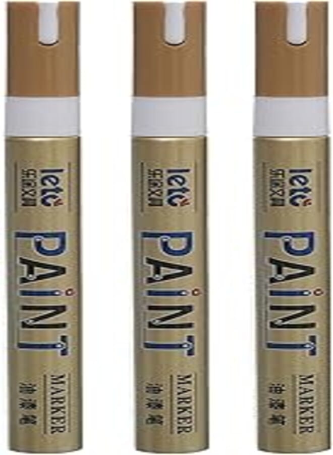 Leto LETO LT-1102 High Quality Oil Pase Marker Pack of 3 Pieces For Any Surface Suitable For Home, School, Or Educational Centers - White 