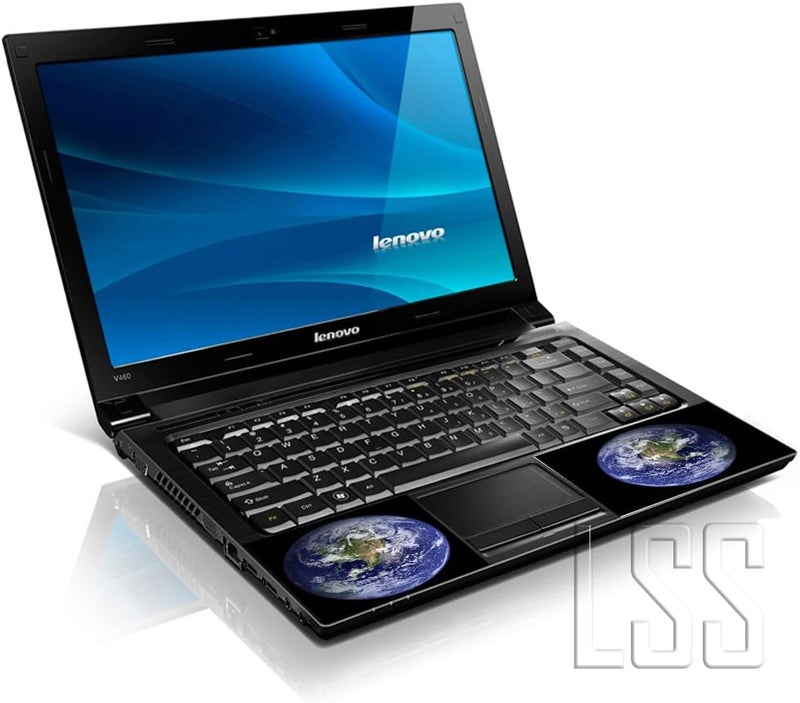 LSS 15 15.6 Inches Laptop Notebook Skin Sticker with 2 Wrist Pads - Reusable Cover Protector Vinyl Sticker Cover Decal Fits 13" - 16" HP Asus Acer Samsung - Earth Pattern - Image 2