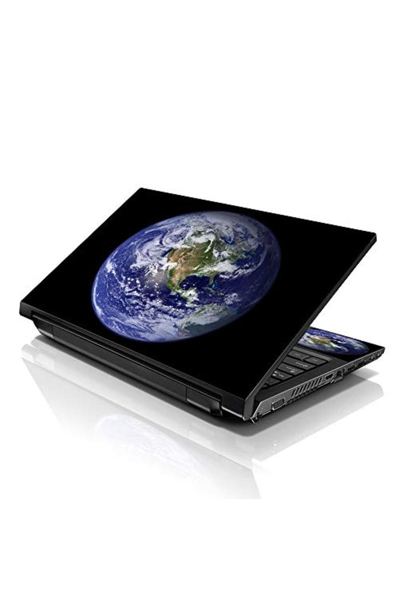 LSS 15 15.6 Inches Laptop Notebook Skin Sticker with 2 Wrist Pads - Reusable Cover Protector Vinyl Sticker Cover Decal Fits 13" - 16" HP Asus Acer Samsung - Earth Pattern - Image 1