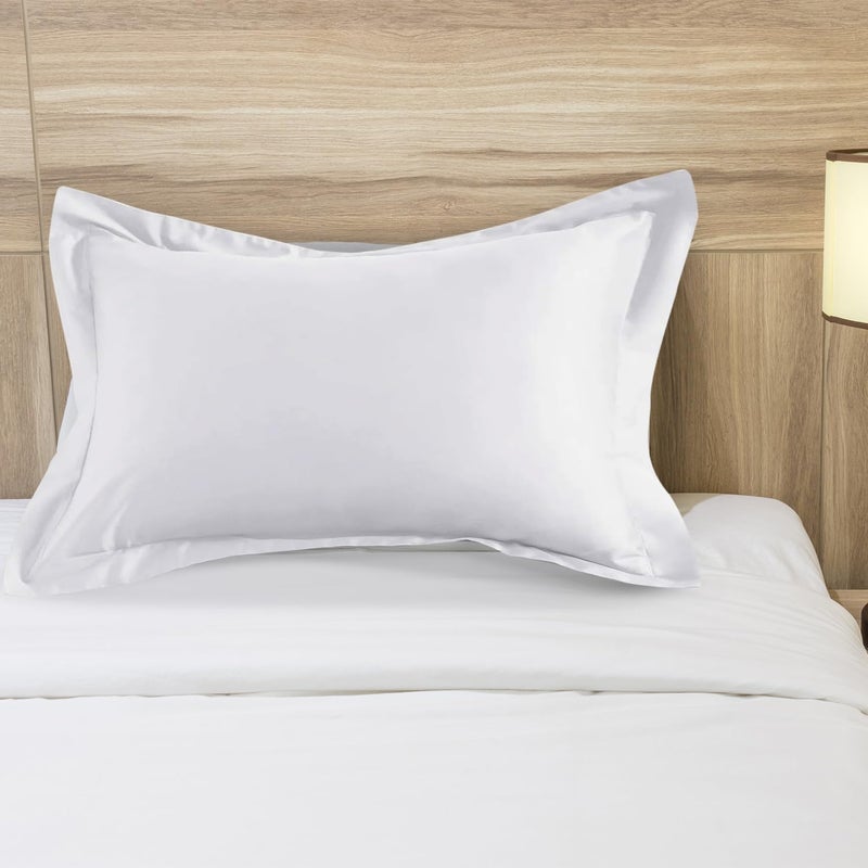 Sleepsia Hotel Flenge Pillows for Sleeping Ultra Soft Two Bed Pillows for Side Front and Back Sleepers White 6096LX4064WX127H Set of 1 Microfiber Bed Pillow