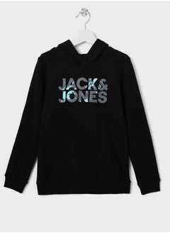 Jack & Jones Junior Kids Jjstyd Corp Logo Splash Hoodie  - Image 1