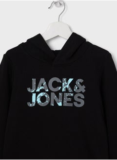 Jack & Jones Junior Kids Jjstyd Corp Logo Splash Hoodie  - Image 3