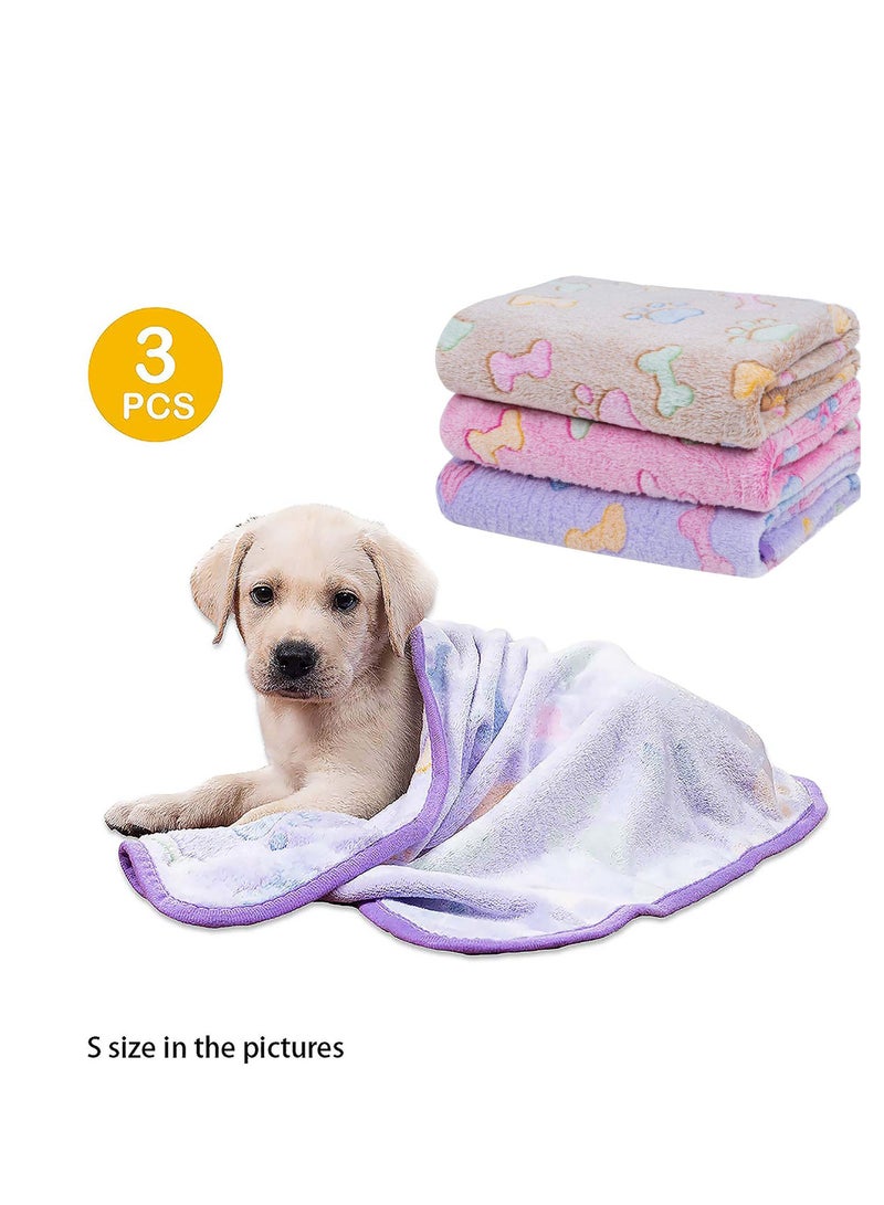 SYOSI Soft Fluffy Blankets Cute Fleece Pet Blanket Warm Sleep Mat Print Design Puppy Kitten Blanket Mat - Image 2