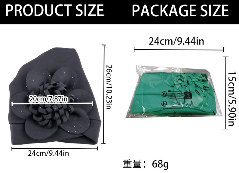 Cross Border European American New Turban Cap Embroidery Sequin Banquet Hat - Image 3