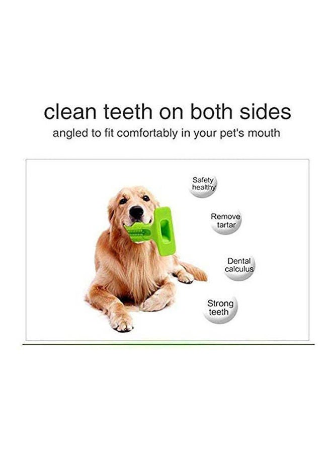 NIBEMINENT Dog Toothbrush Stick Brite Bite Brushing Sticksafety Rubber Tooth Brush Cleaning Chew Toy Pets Molars And Dogs Oral Care Green - Image 2
