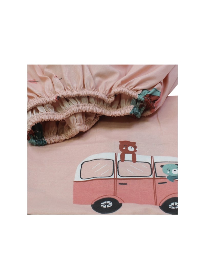 اوركيدز طقم ملاءات سرير - بنقشة سمك السلمون والسيارات - Image 3