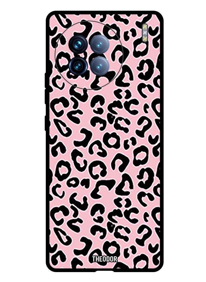 Theodor Protective Case Anti Scratch Shock Proof Bumper Cover For Vivo X90 Pink Cheetah skin - Image 1
