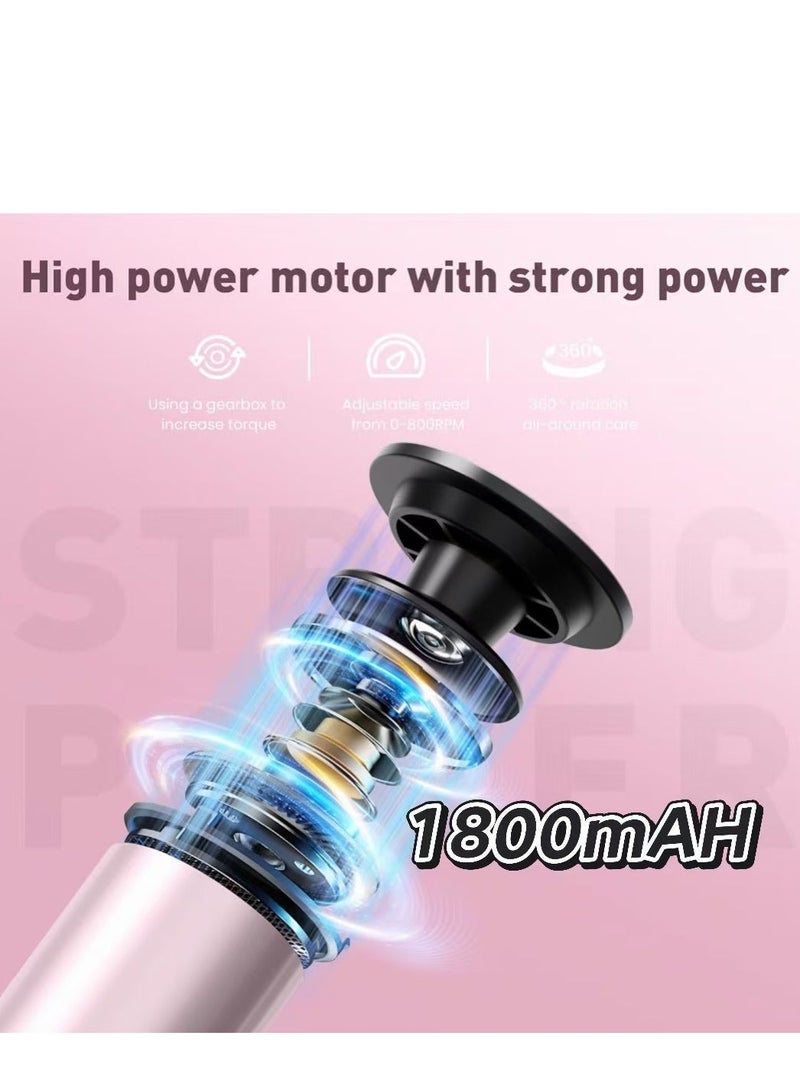 Electric Foot Callus Remover (9 Adjustable Speed) with 30pcs Replacement Sandpaper Discs, Powerful Pedicure Electronic Foot File for Women Men Dead Dry Hard Skin Calluses, Pink - Image 4