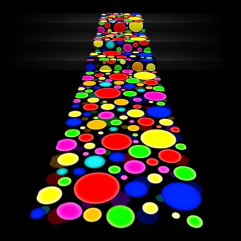 236 39 ch نيون مضيء لأرضية الرقص يتوهج في الظلام عداء البساط U Reactie Blacklight البساط الفلورسنت الطابق عداء ل80s 90s موضوع توهج حزب Faors - Image 1