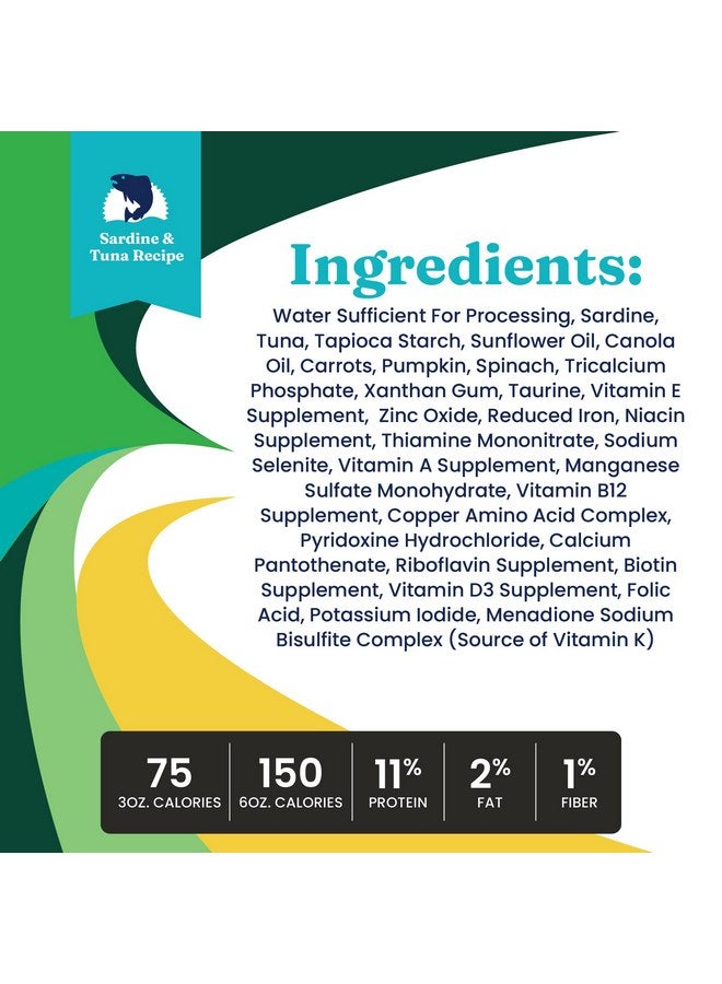 Solid Gold Wet Cat Food Shreds in Gravy - Canned Cat Food Made w/Real Tuna & Sardine - Five Oceans Grain Free 16ct/6oz Can - Image 5