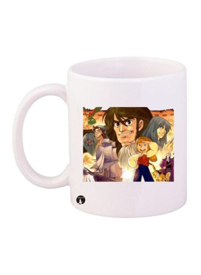 RKN Jazeerat Al Kanz Printed Mug White/Beige/Black - Image 1