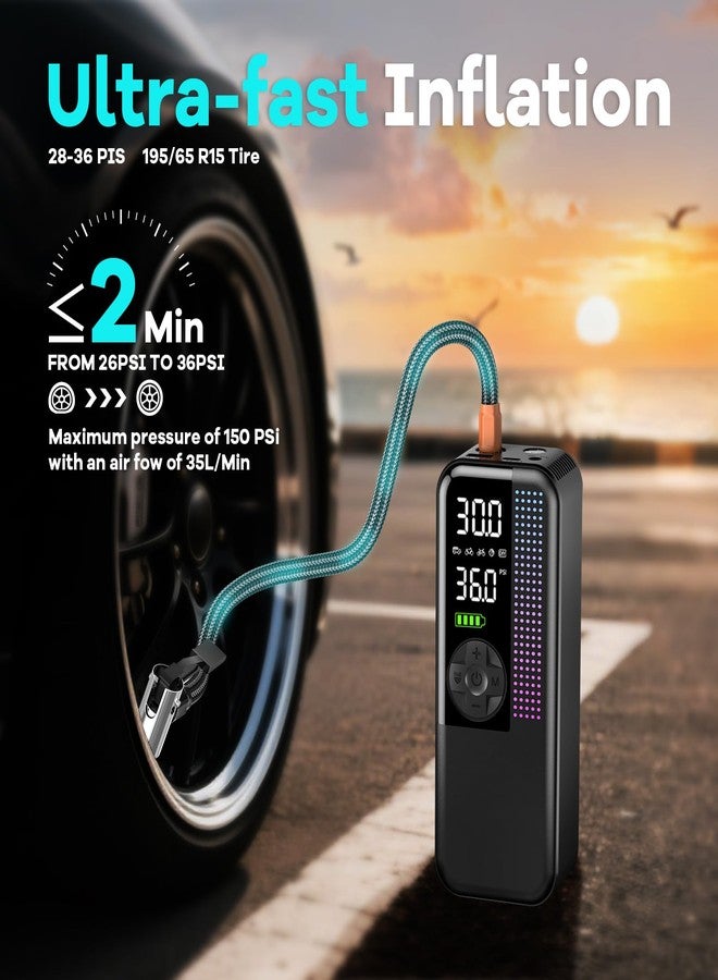 WEOLULI Tire Inflator Portable Air Compressor, - Image 3
