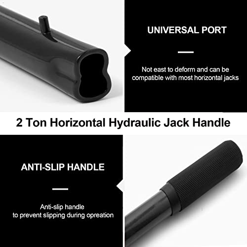 ANCKNE Horizontal Hydraulic Jack Handle 2 Ton, Jack Handle Replacement, with Rubber Gloves Automotive Car Jack Accessories Black - Image 3