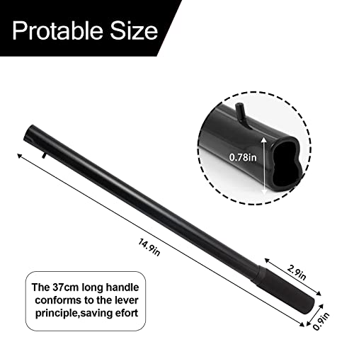 ANCKNE Horizontal Hydraulic Jack Handle 2 Ton, Jack Handle Replacement, with Rubber Gloves Automotive Car Jack Accessories Black - Image 2