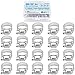 TICONN 20PCS Hose Clamp Set 14716 304 Stainless Steel Worm Gear Hose Clamps for Pipe Intercooler Plumbing Tube and Fuel Line - Image 2