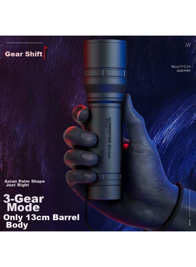 SupFire Flashlight, High Brightness, Long Battery Life, Outdoor Survival, Rechargeable, Compact, Portable, For Home And Children, Long-Range Beam - Image 5