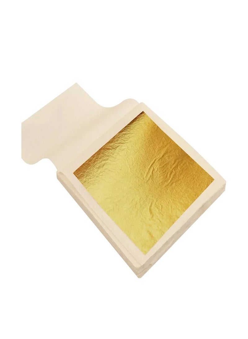 Smart 50pcs Resin Metallic Gold Leaf Sheet Paper for Nails Decoration Craft Art  - Image 2